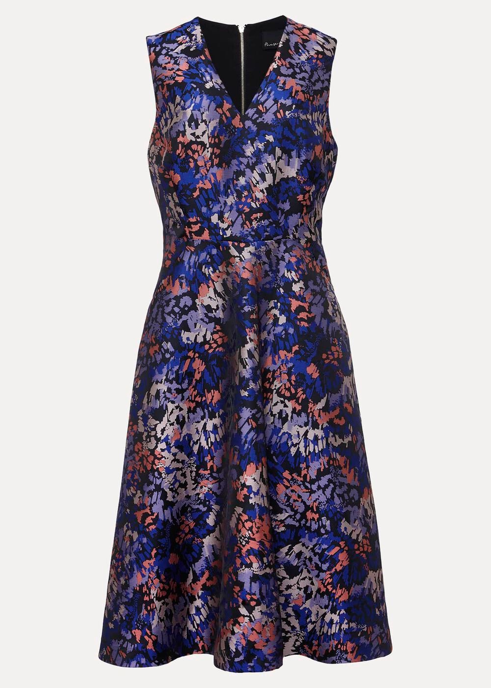 Adonia Abstract Jacquard Dress - Multi-Coloured