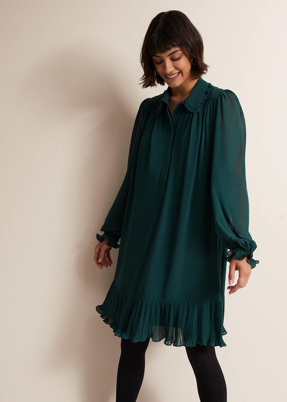 April Swing Mini Dress - Dark Green