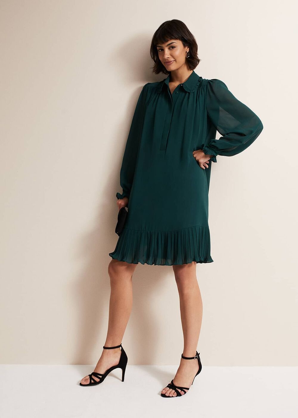 April Swing Mini Dress - Dark Green