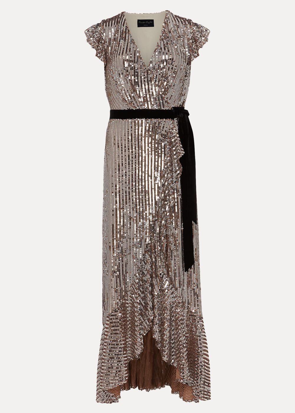 Petite Enja Sequin Maxi Dress - Gold