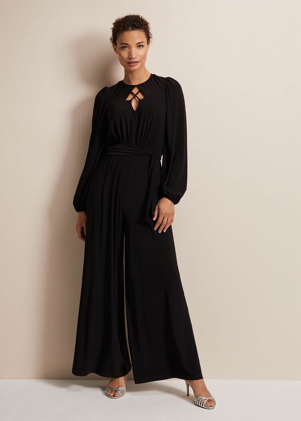 Janece Black Wide Leg Jumpsuit - Black