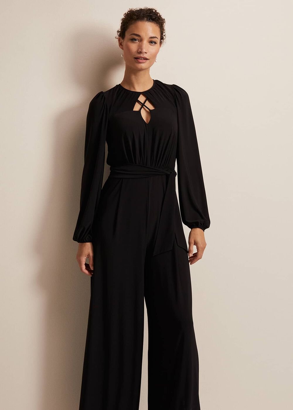 Janece Black Wide Leg Jumpsuit - Black