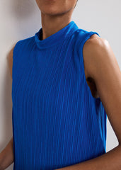 Betsie Plisse Swing Dress - Blue