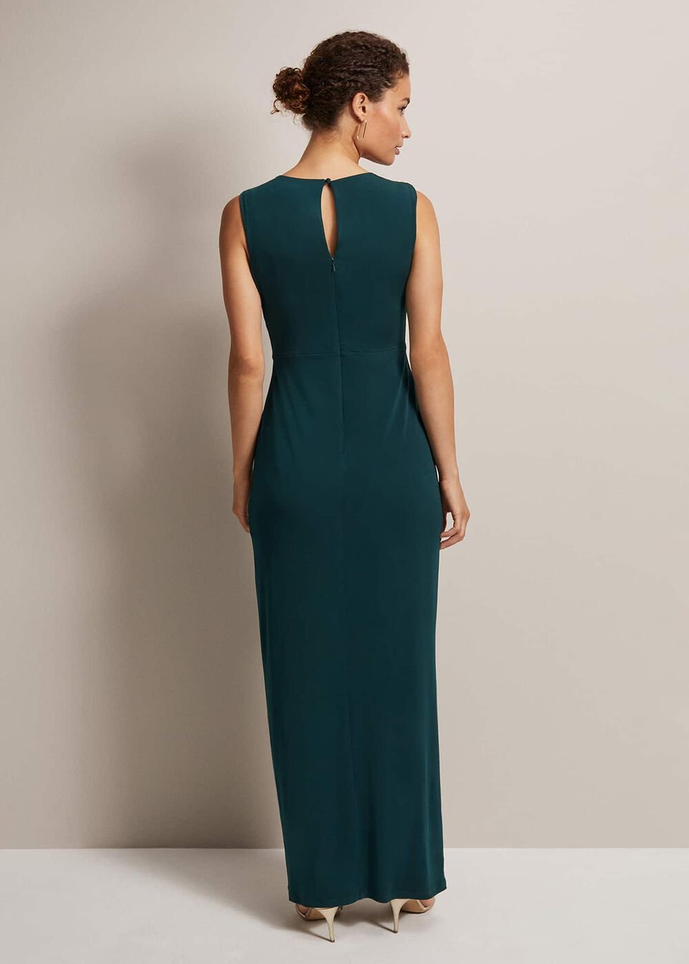 Christabel Dark Green Maxi Dress - Dark Green