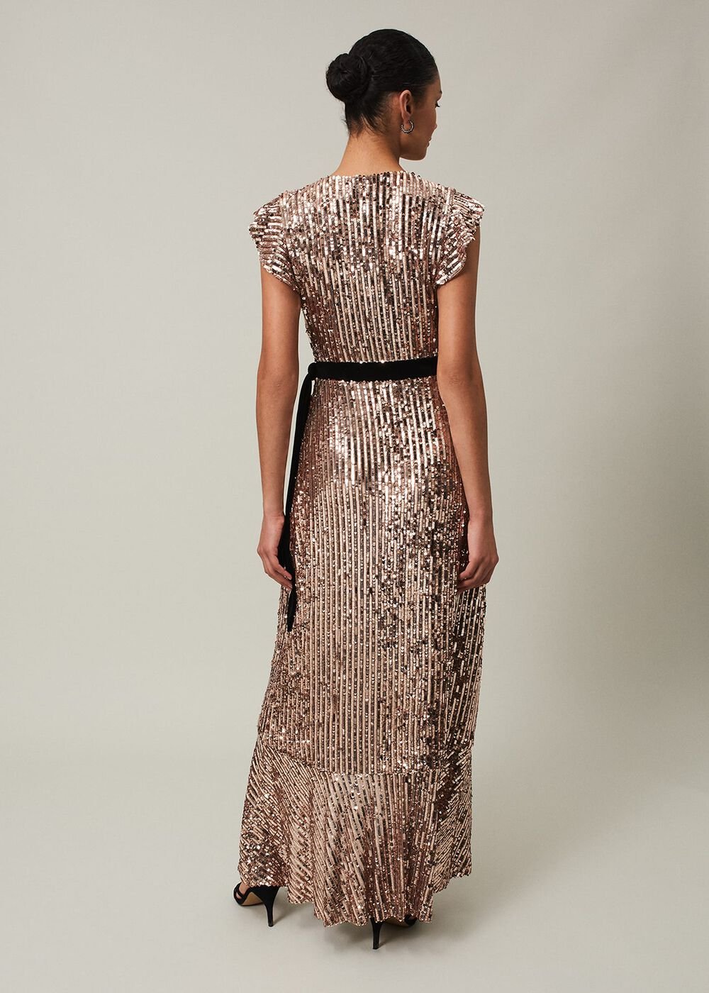 Enja Sequin Maxi Dress - Rose Gold