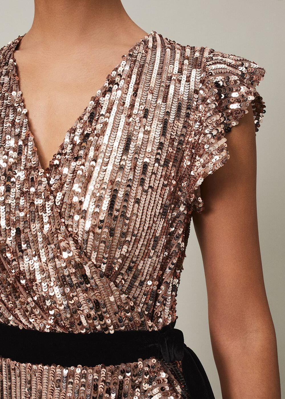 Enja Sequin Maxi Dress - Rose Gold
