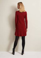 Vickie Fine Knit Mini Dress - Red