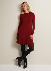 Vickie Fine Knit Mini Dress - Red