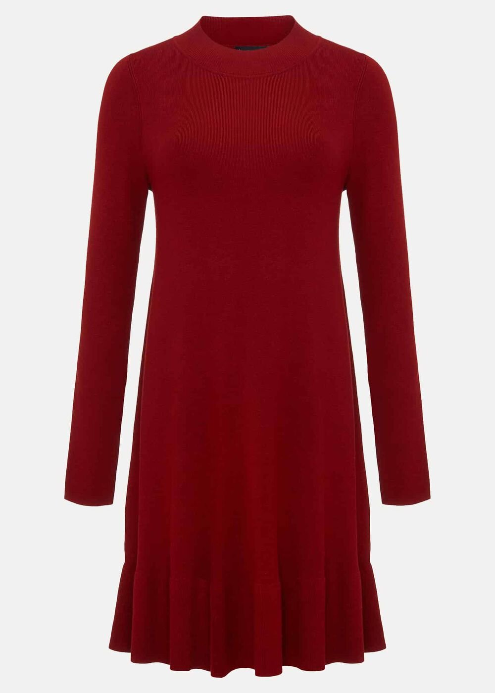 Vickie Fine Knit Mini Dress - Red