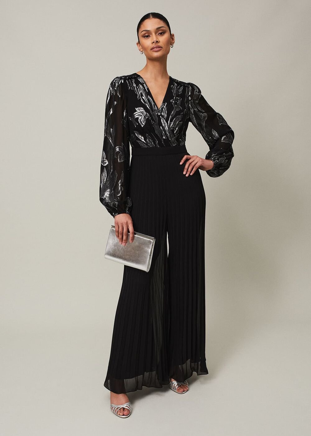 Althea Wide Leg Jumpsuit - Black