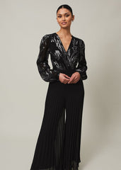 Althea Wide Leg Jumpsuit - Black