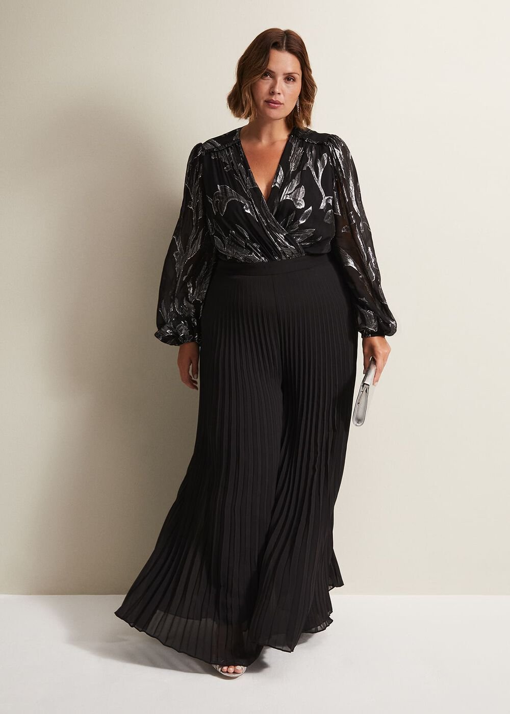 Althea Wide Leg Jumpsuit - Black