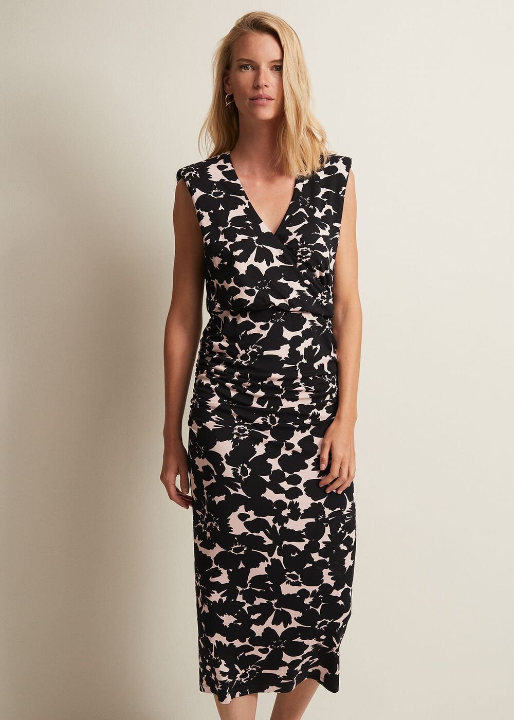 Taylor Floral Jersey Midi Dress - Multi-Coloured