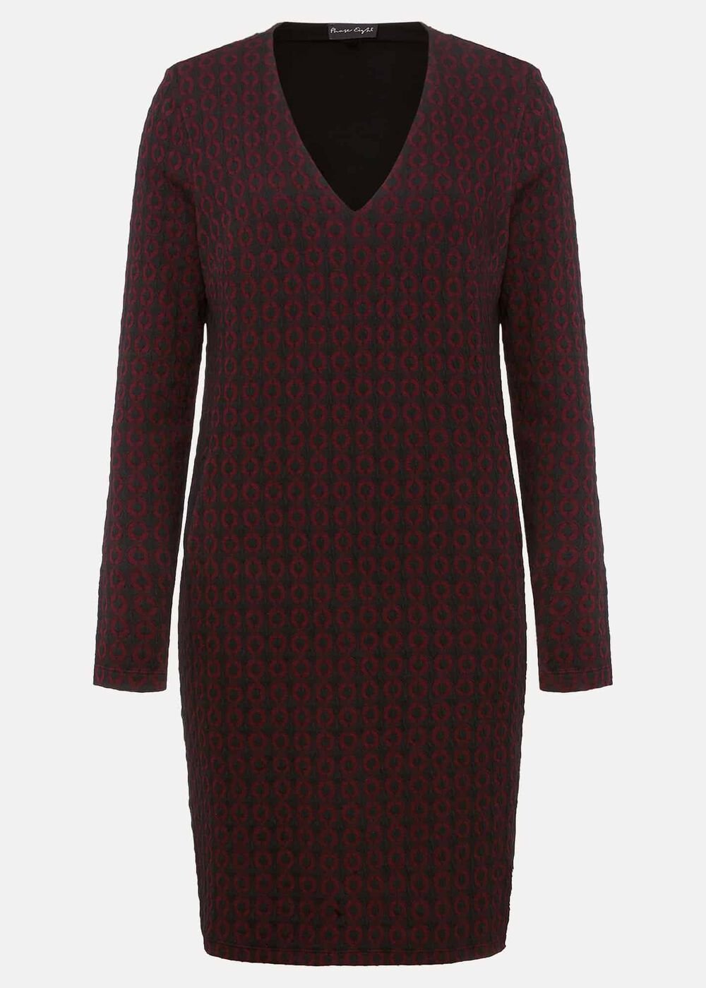 Lianna Geo Mini Dress - Burgundy
