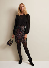 Angel Sequin Mini Dress - Multi-Coloured