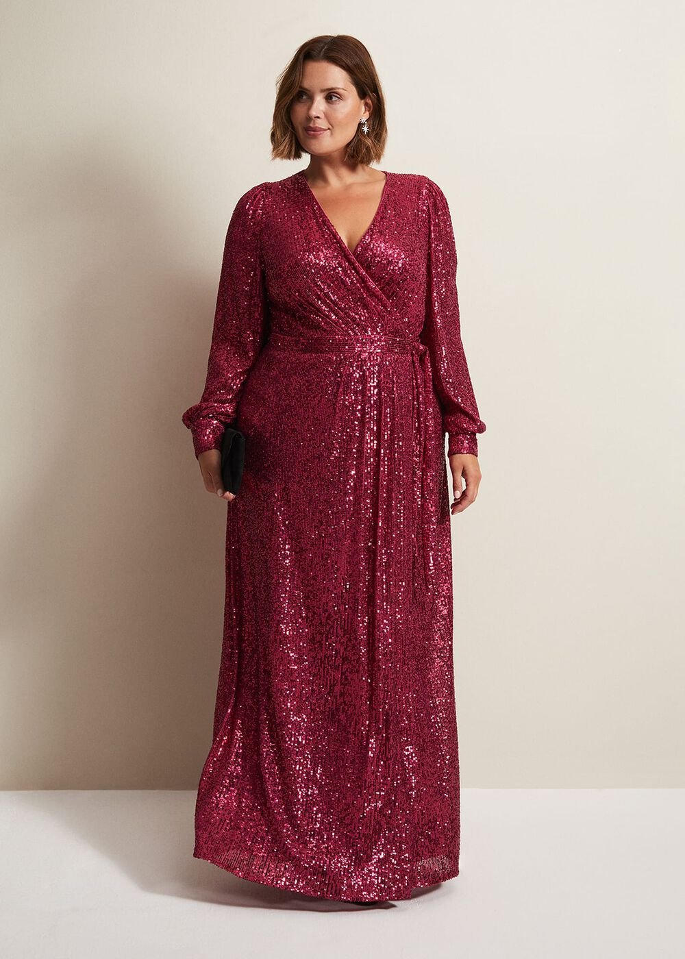 Amily Pink Sequin Maxi Dress - Pink