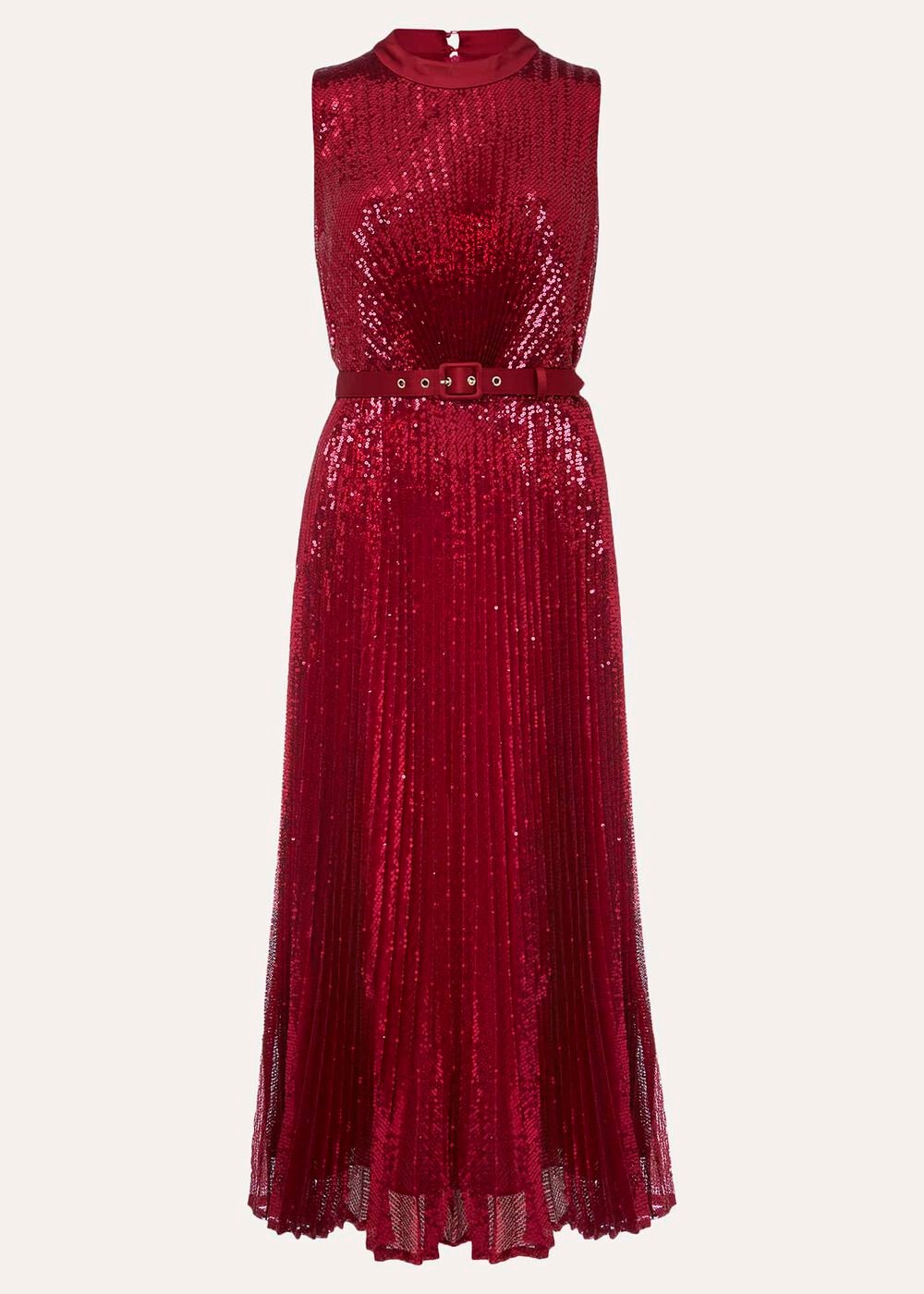 Simara Pink Sequin Midi Dress - Pink