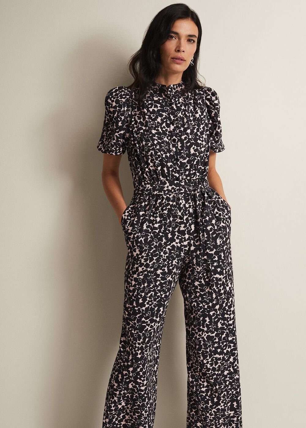 Dorothea Floral Jumpsuit - Black/Multi