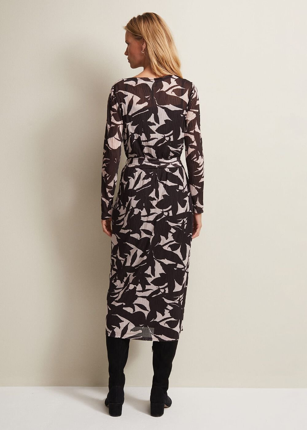 Yvonne Floral Midi Dress - Black Multi