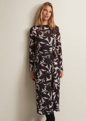 Yvonne Floral Midi Dress - Black Multi