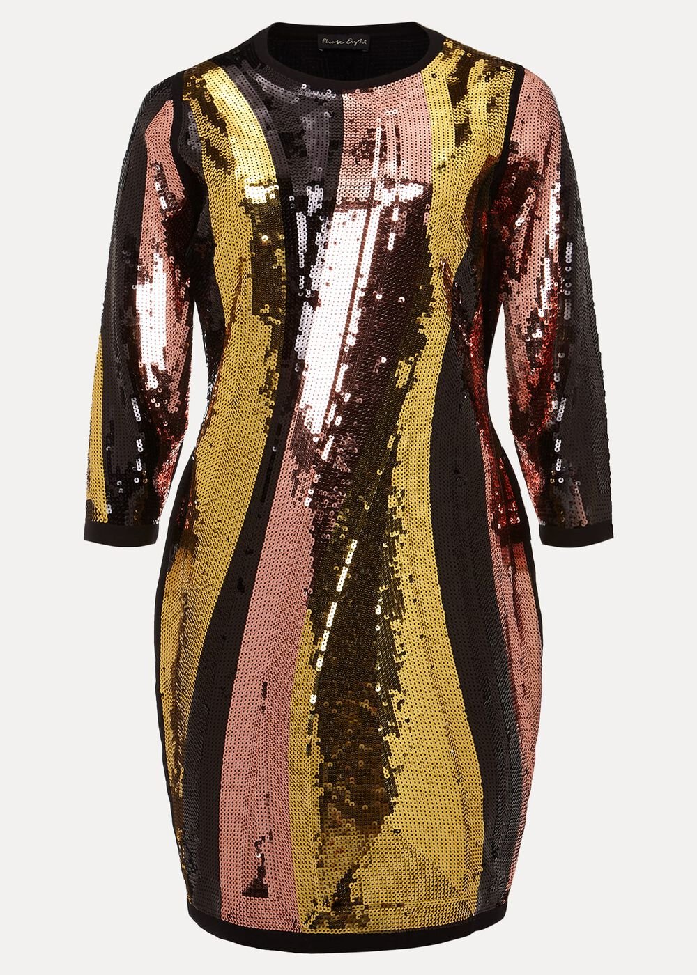Cassey Rainbow Wave Sequin Dress - Multi-Coloured