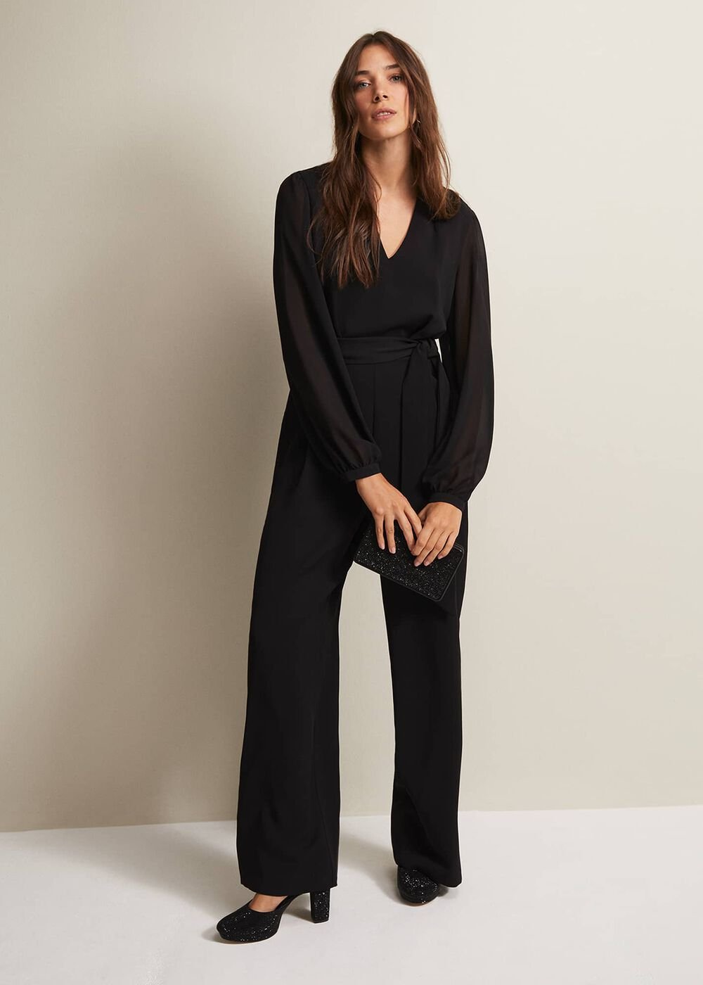 Audrey Black Wide Leg Jumpsuit - Black