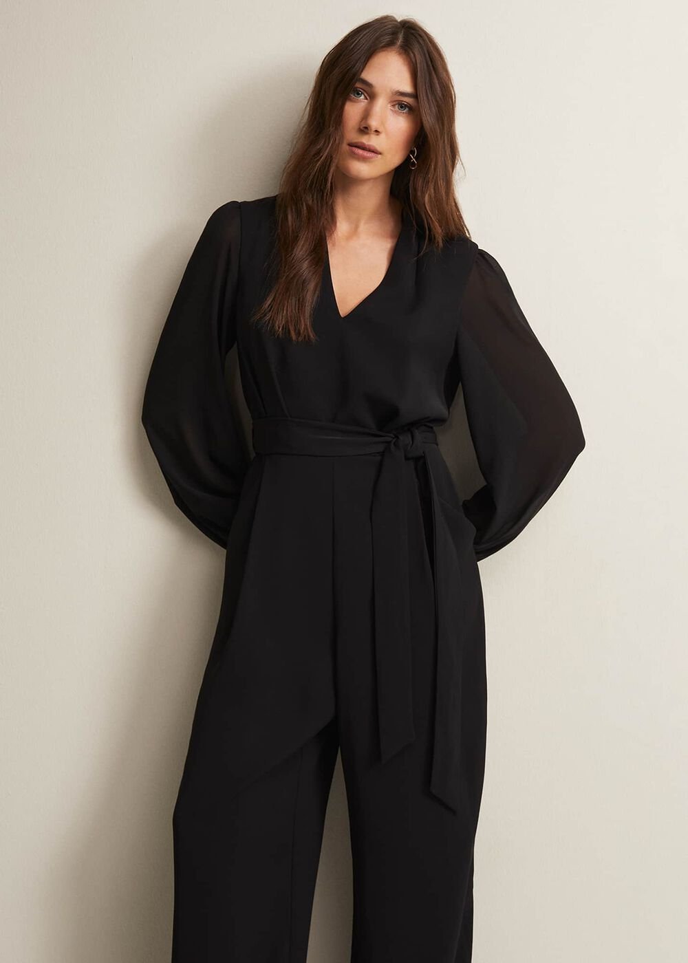 Audrey Black Wide Leg Jumpsuit - Black