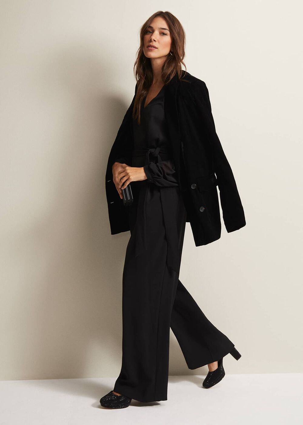 Audrey Black Wide Leg Jumpsuit - Black
