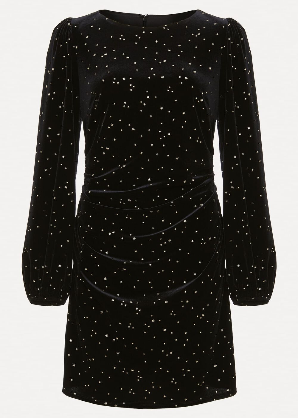 Adele Velvet Mini Dress - Black