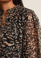 Petite Shreya Leopard Swing Dress - Neutral