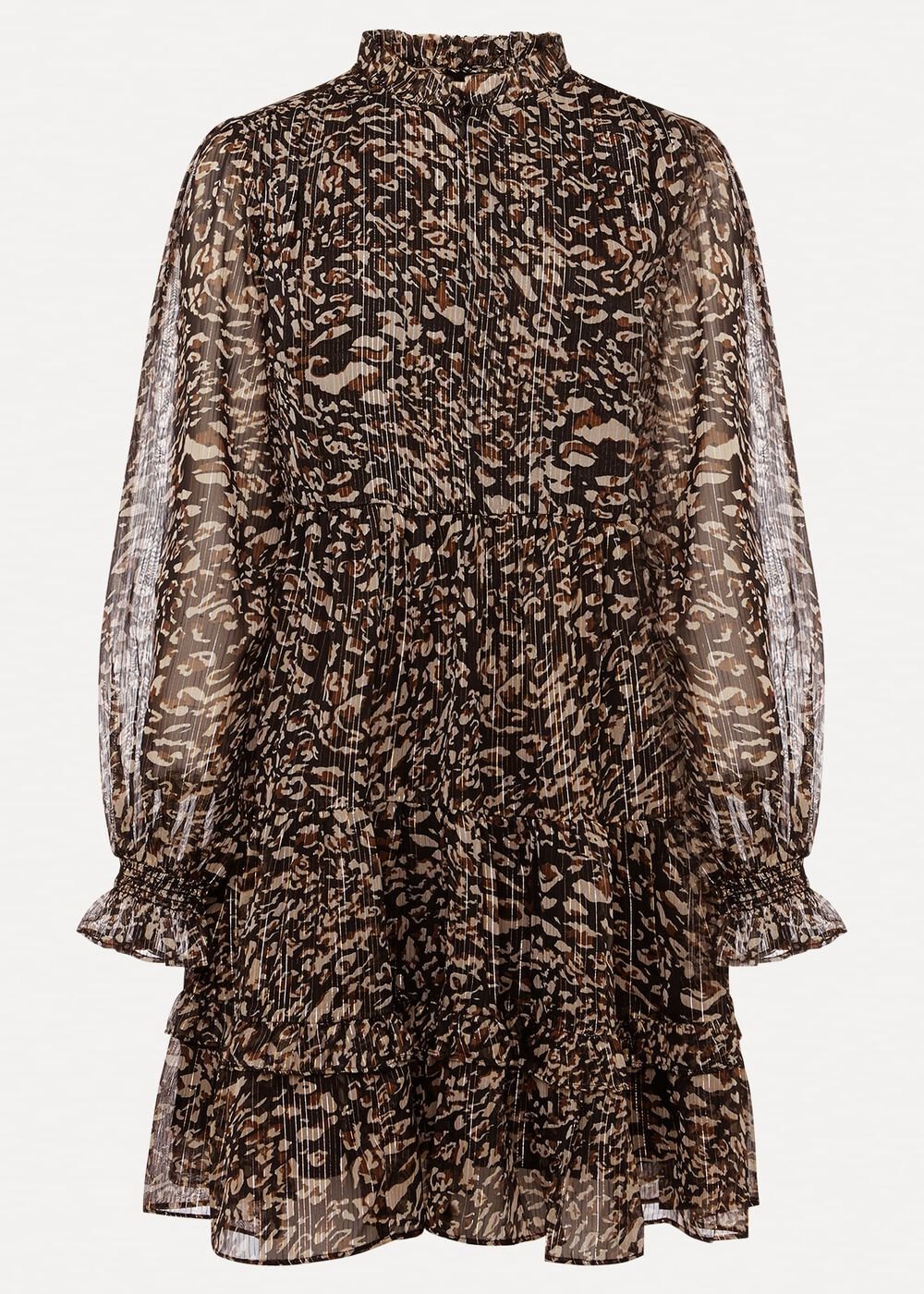 Petite Shreya Leopard Swing Dress - Neutral