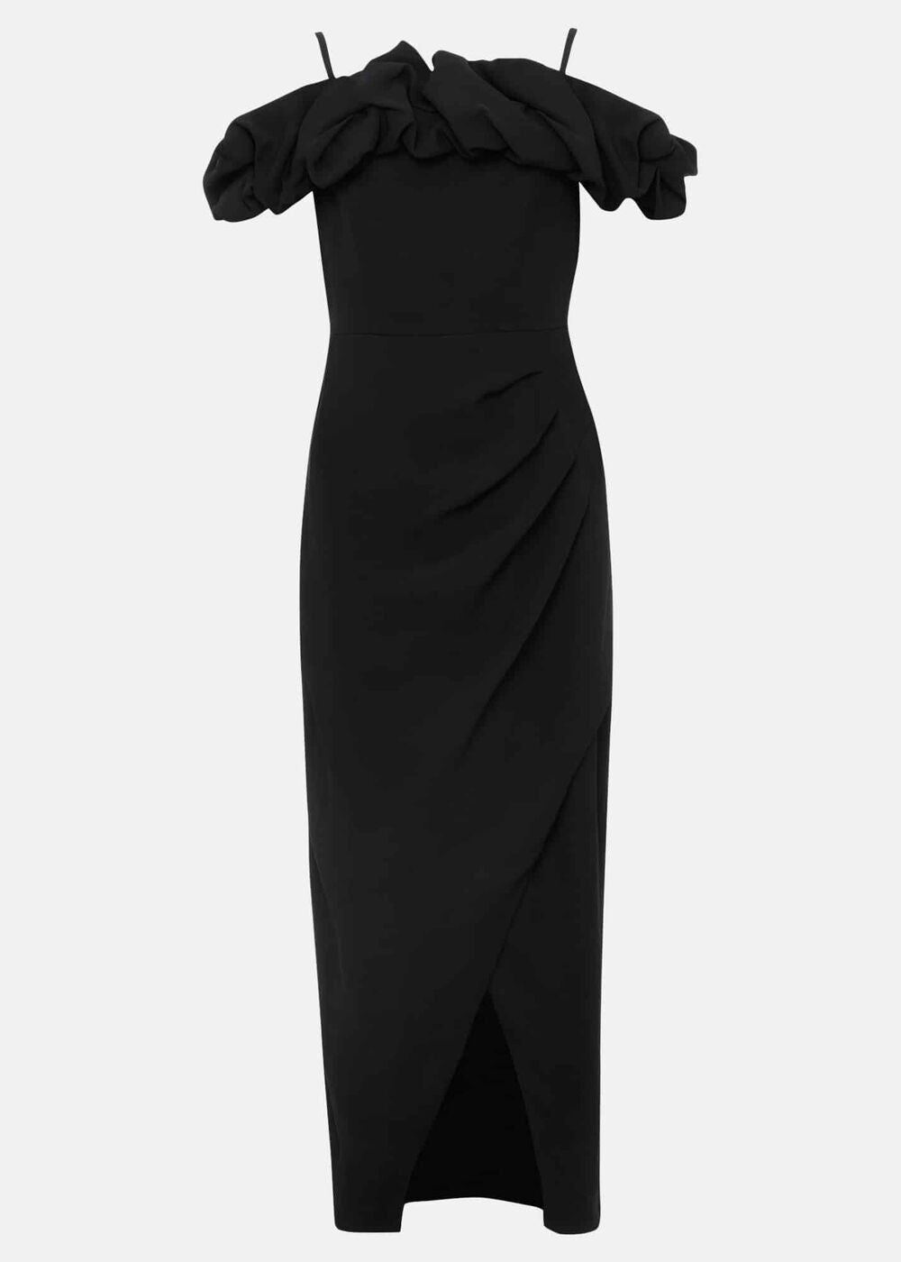 Mallory Black Off The Shoulder Maxi Dress - Black