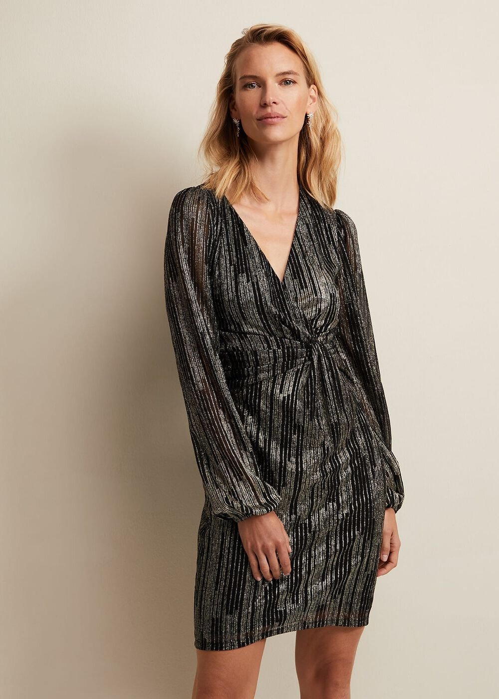 Laylin Sparkly Mini Dress - Bronze