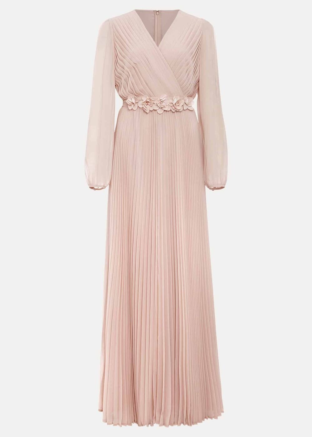 Alecia Pleated Maxi Dress - Antique Rose