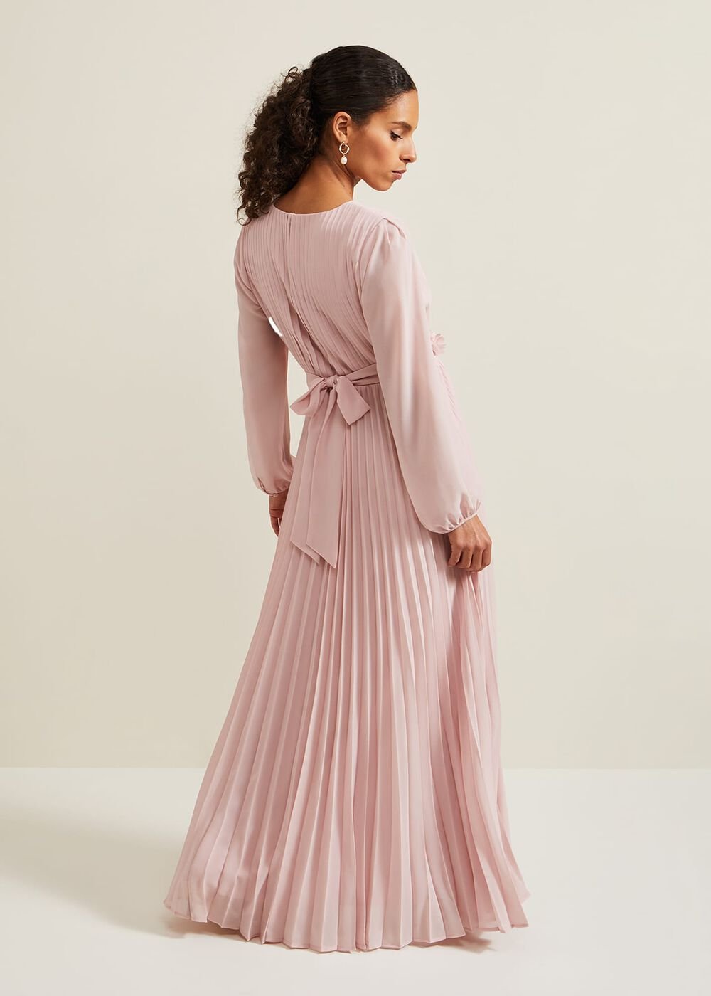 Petite Alecia Pleated Maxi Dress - Antique Rose