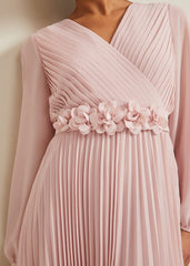 Petite Alecia Pleated Maxi Dress - Antique Rose