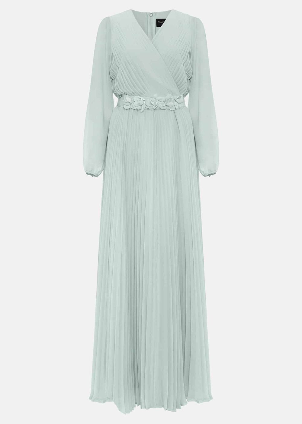 Petite Alecia Pleated Maxi Dress - Pale Blue