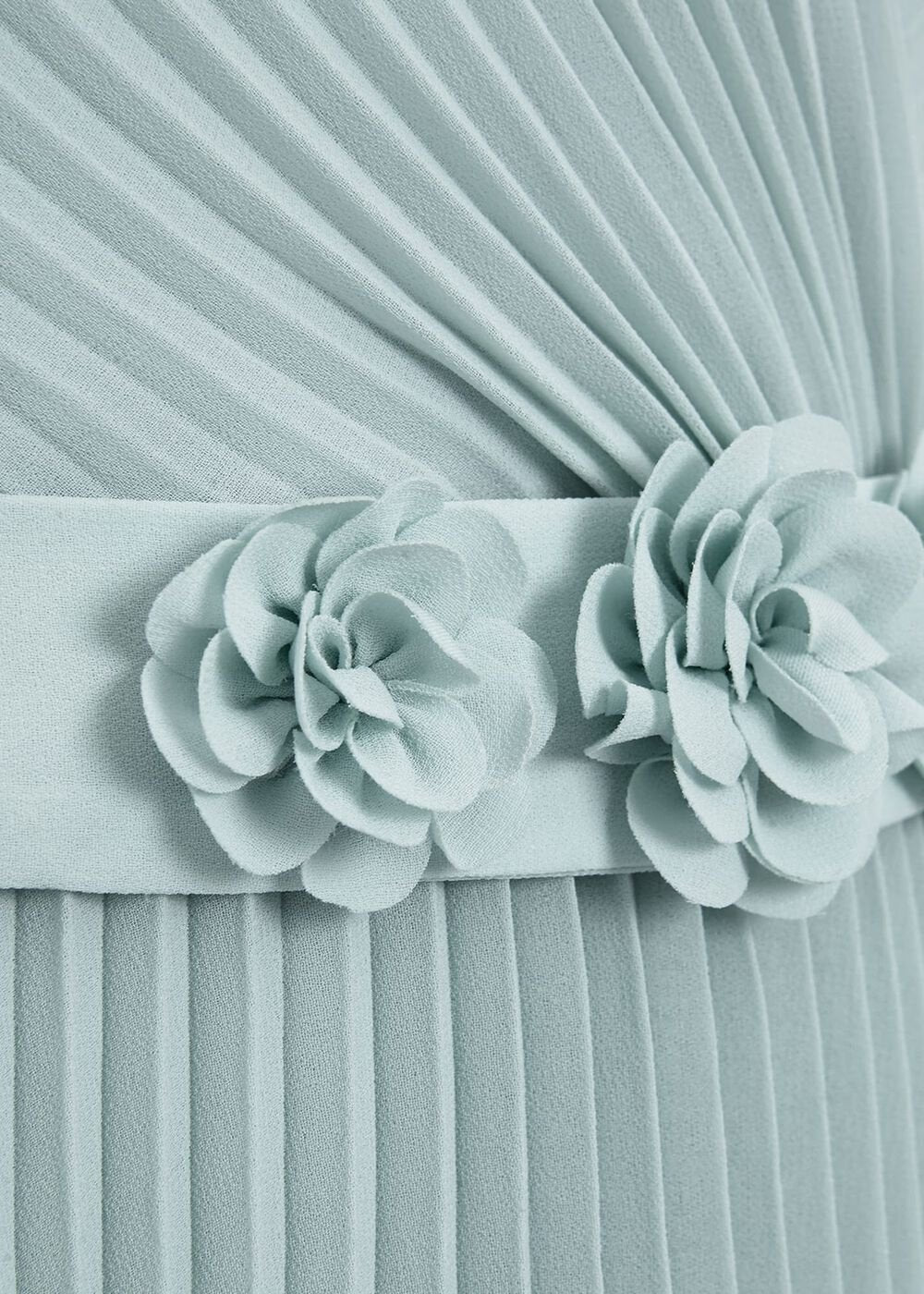 Cressida Pleated Midi Dress - Pale Blue