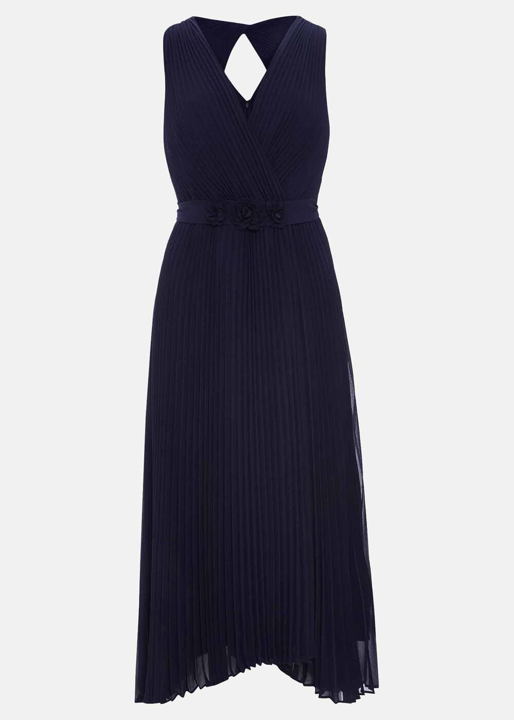 Petite Cressida Pleat Maxi Dress - Navy