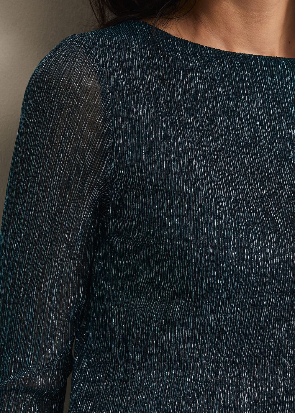 Alix Plisse Dress - Blue