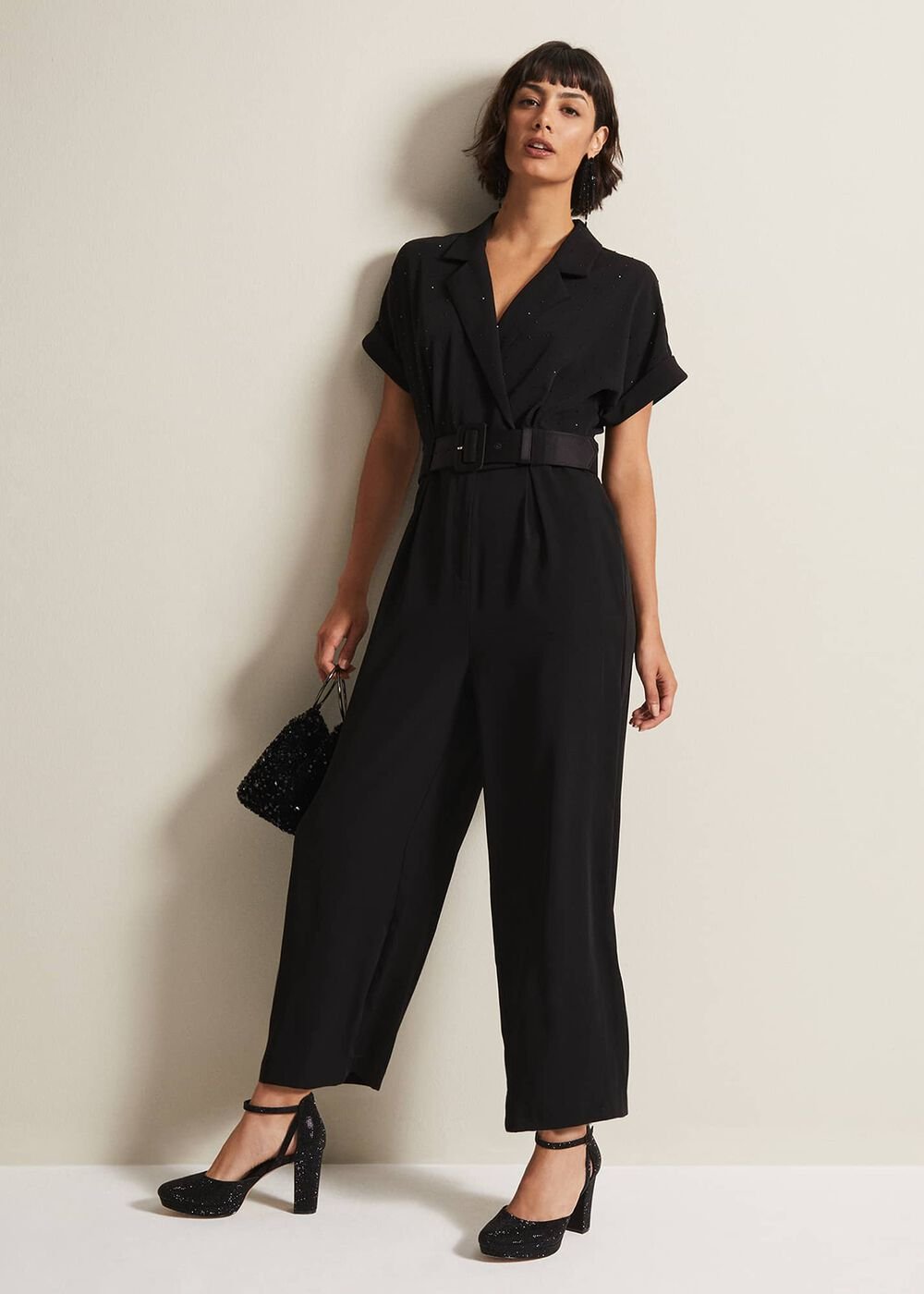 Constance Black Wide Leg Jumpsuit - Black