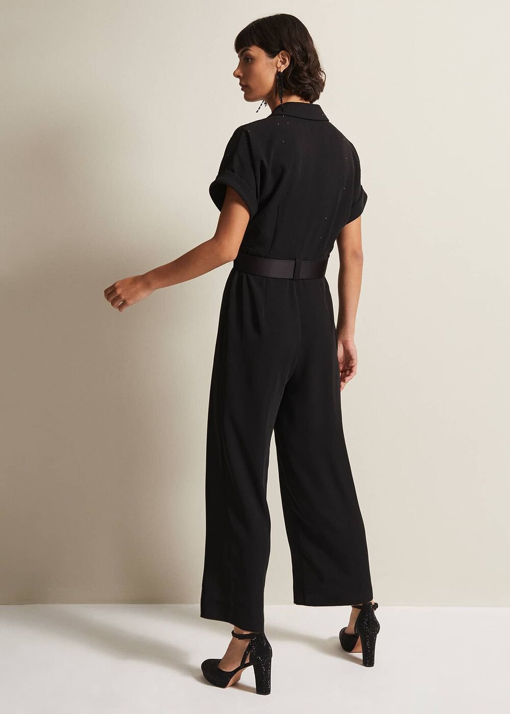 Constance Black Wide Leg Jumpsuit - Black