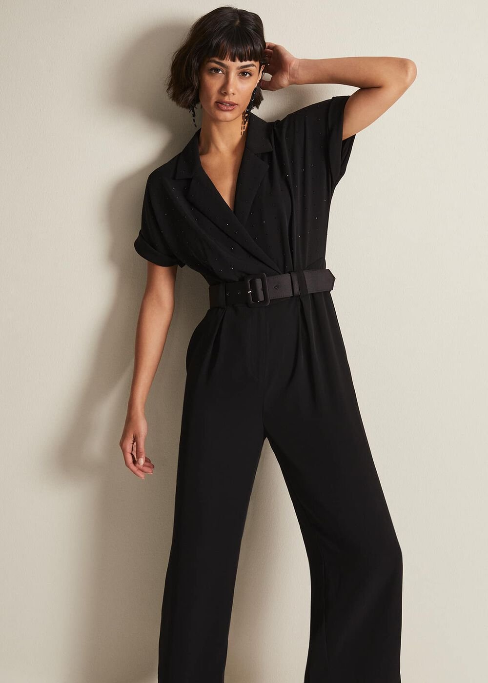 Constance Black Wide Leg Jumpsuit - Black
