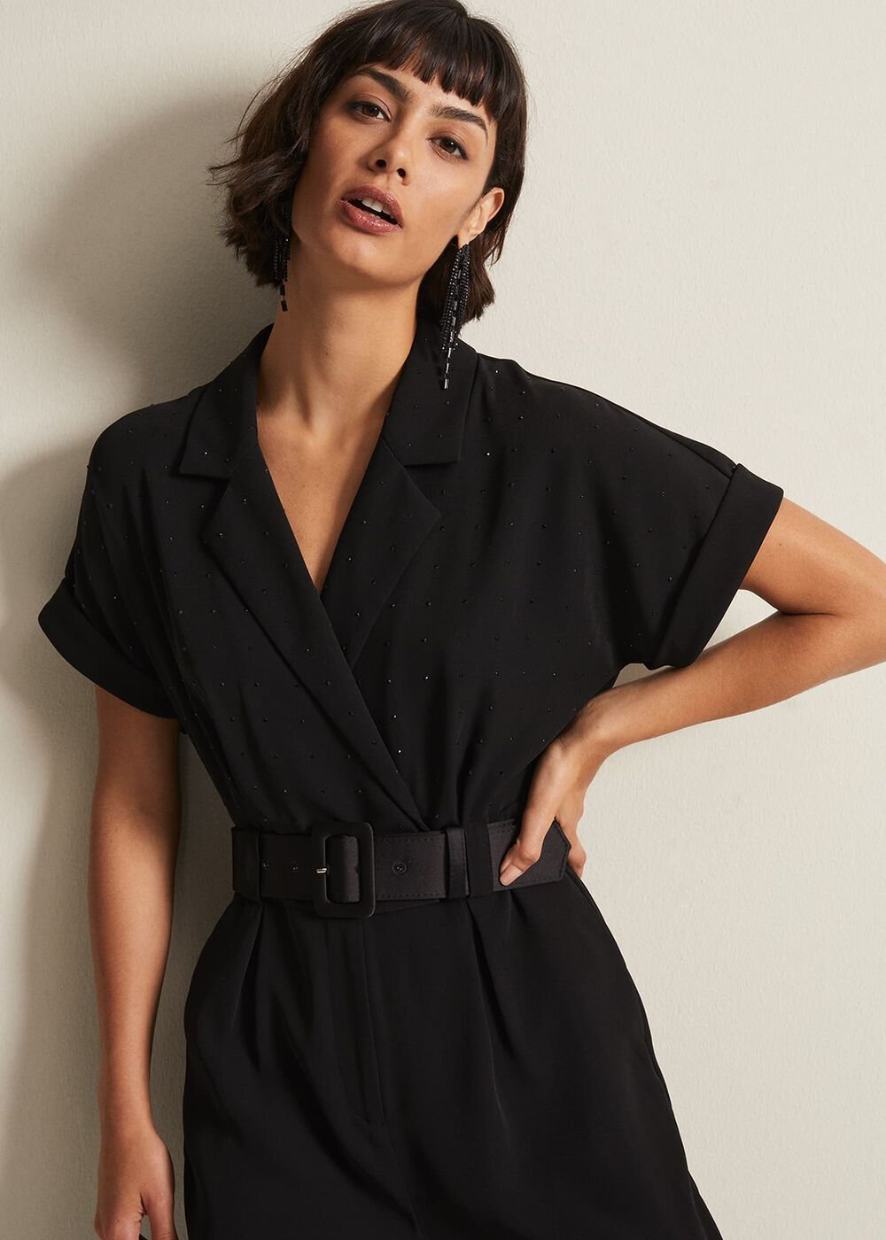 Constance Black Wide Leg Jumpsuit - Black