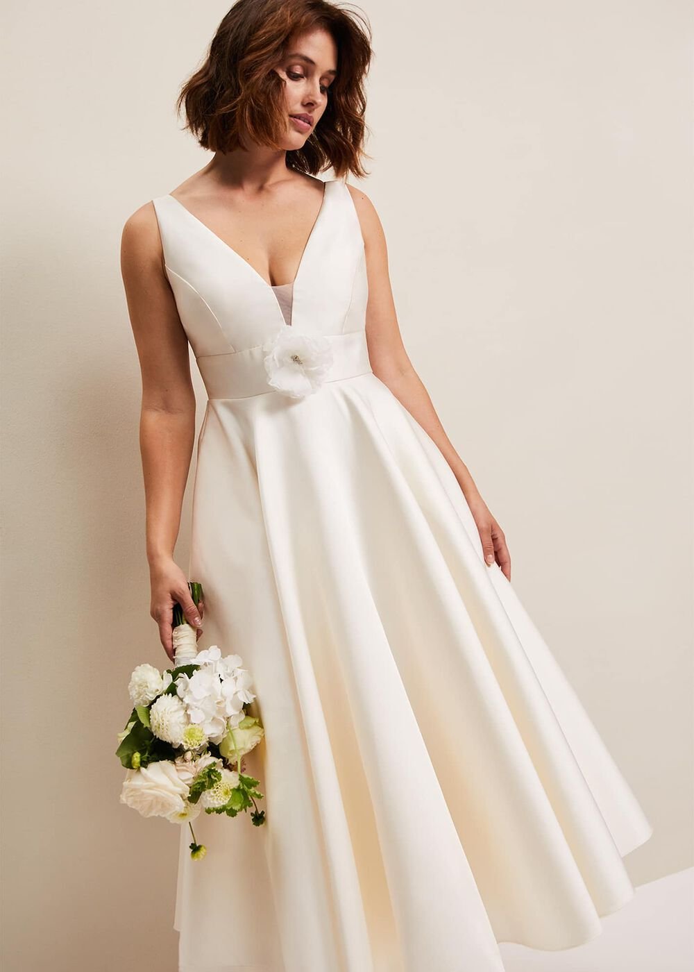 Ariel Fit And Flare Wedding Dress - Ivory