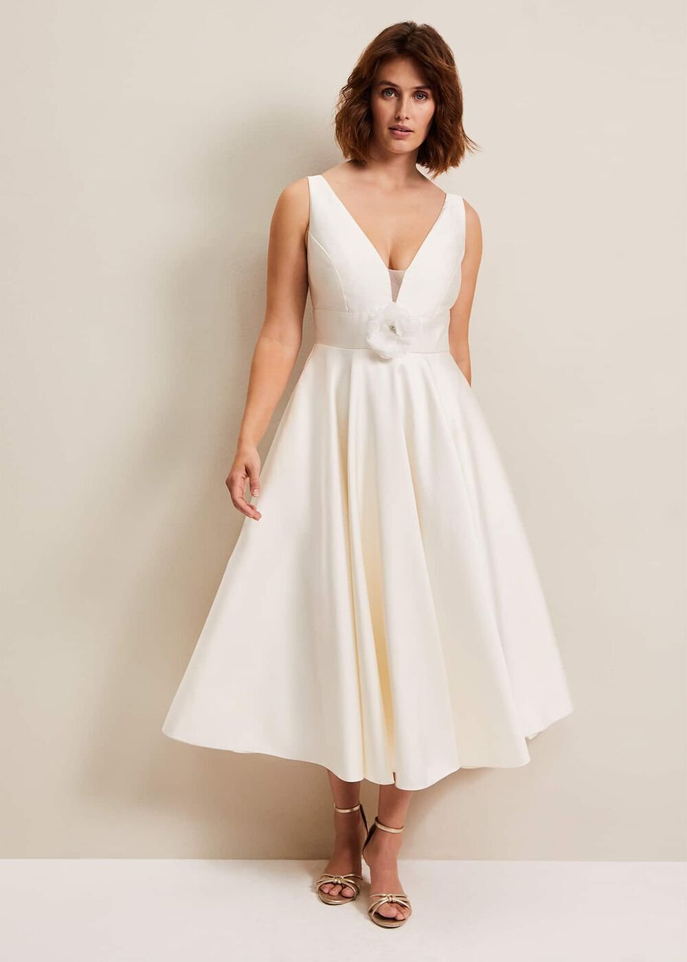Ariel Fit And Flare Wedding Dress - Ivory