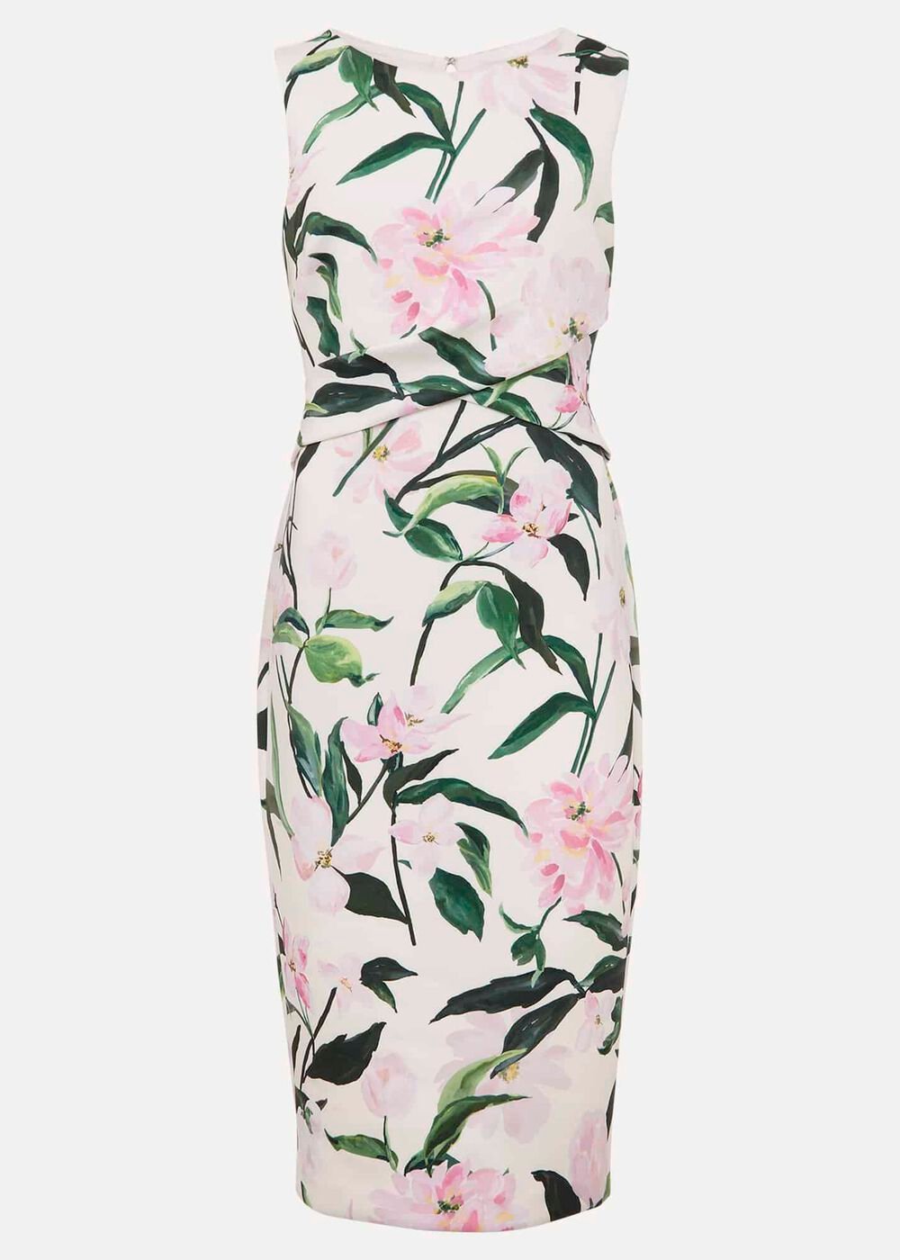Elsa Floral Scuba Midi Dress - Multi-Coloured
