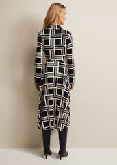 April Geo Midi Dress - Black/Multi