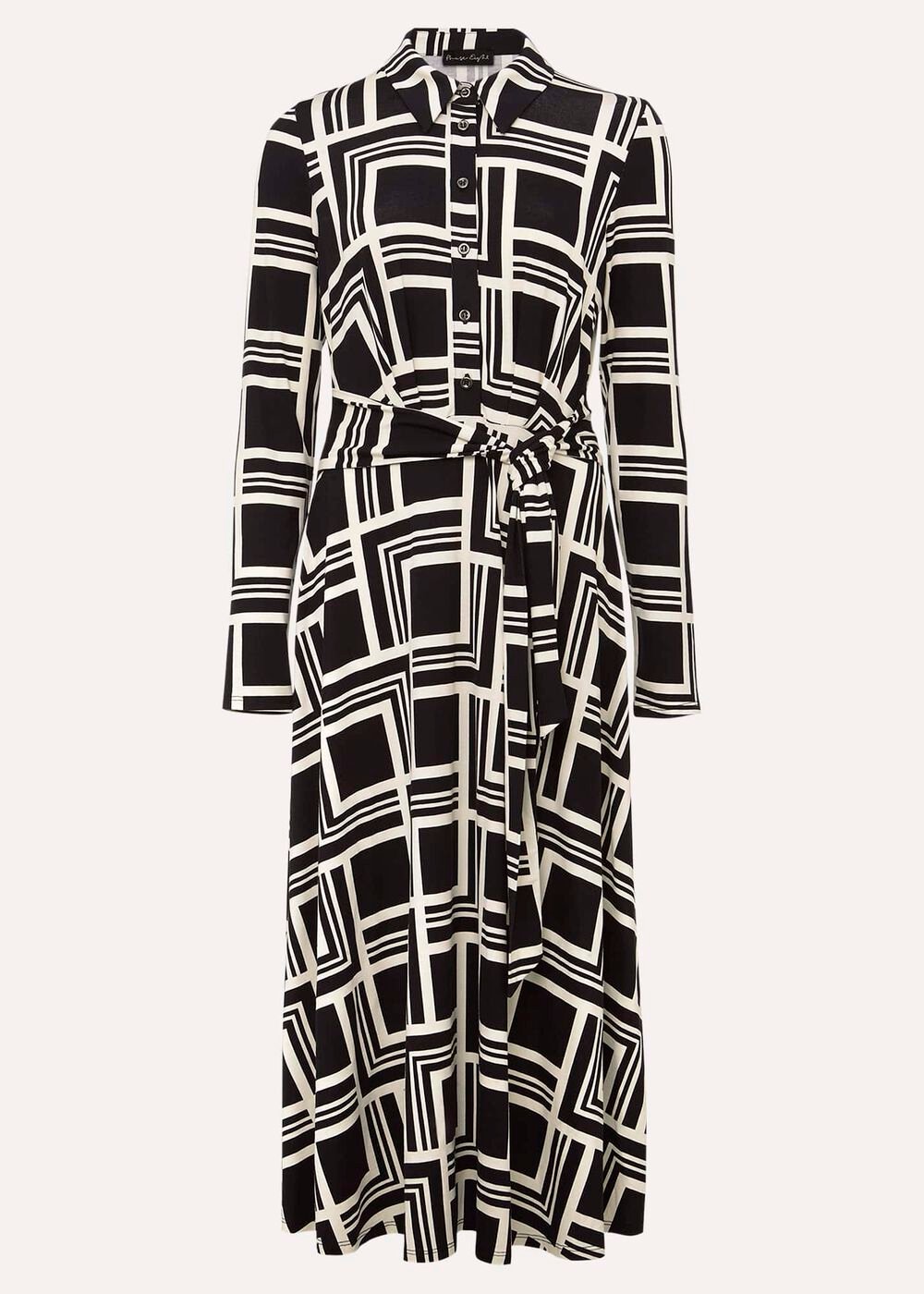 April Geo Midi Dress - Black/Multi