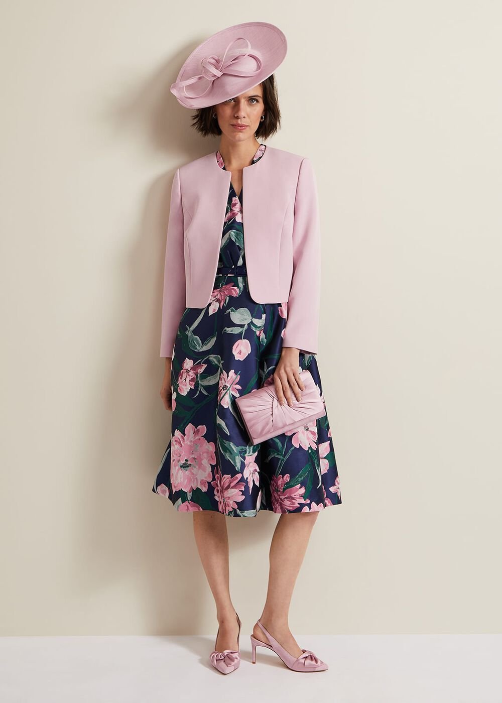Salina Floral Jacquard Dress - Multi-Coloured